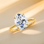 Au585 Pear Cut Moissanite Ring 3CT D VVS1 for Women 100% 14K Gold Egg Shaped Diamond for Wedding Band Classic Jewelry