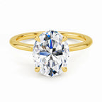 Au585 Pear Cut Moissanite Ring 3CT D VVS1 for Women 100% 14K Gold Egg Shaped Diamond for Wedding Band Classic Jewelry