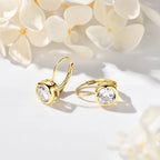 D Color Moissanite Clip Earrings for Girls 6.5mm/8mm Moissanite Diamond Round Earrings Silver 925 Jewelry Wedding Gift