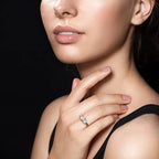 Real D Color VVS1 Round 2.0ctw Moissanite 3-Stone Ring 925 Pure Silver Jewelry Certified for Women Wedding Engagement Gift