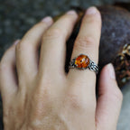 Antique Amber Flower Ring