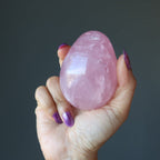 Easter Rose Quartz Dancing Star Crystal Egg