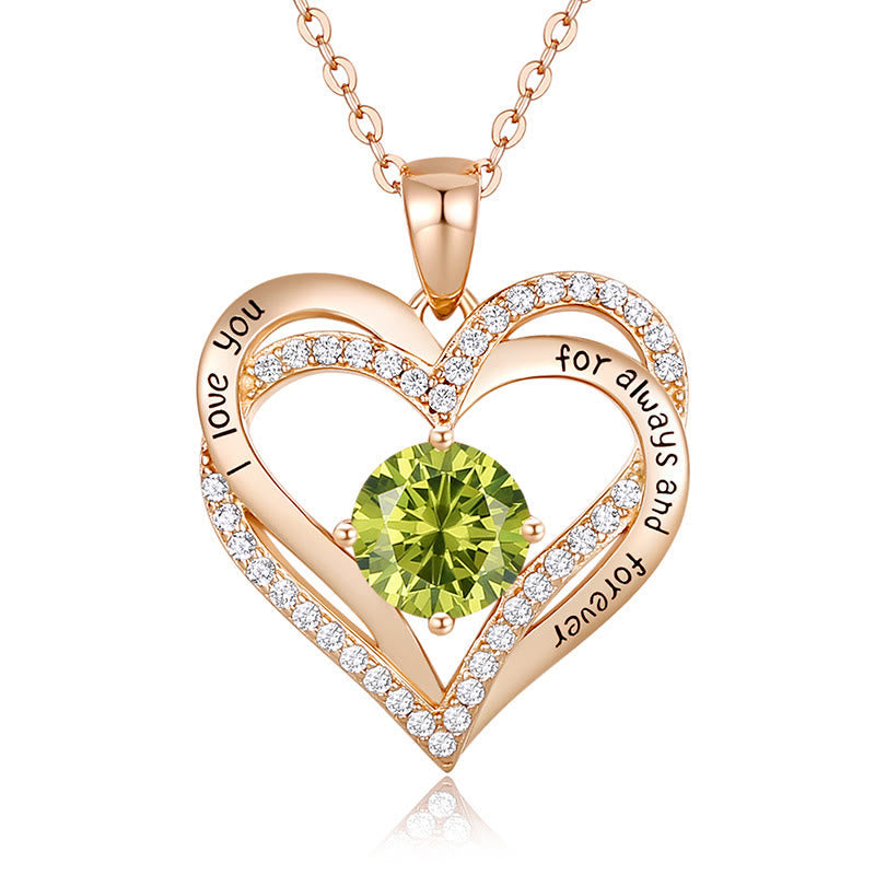 FREE Today: "I Love You Always and Forever" – Forever Love Birthstone Heart Necklace
