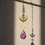 Evil Eye With Moon Protection Wind Chime Suncatcher