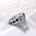 FREE Today: Creative Hollow Sapphire Blue Zircon Ring