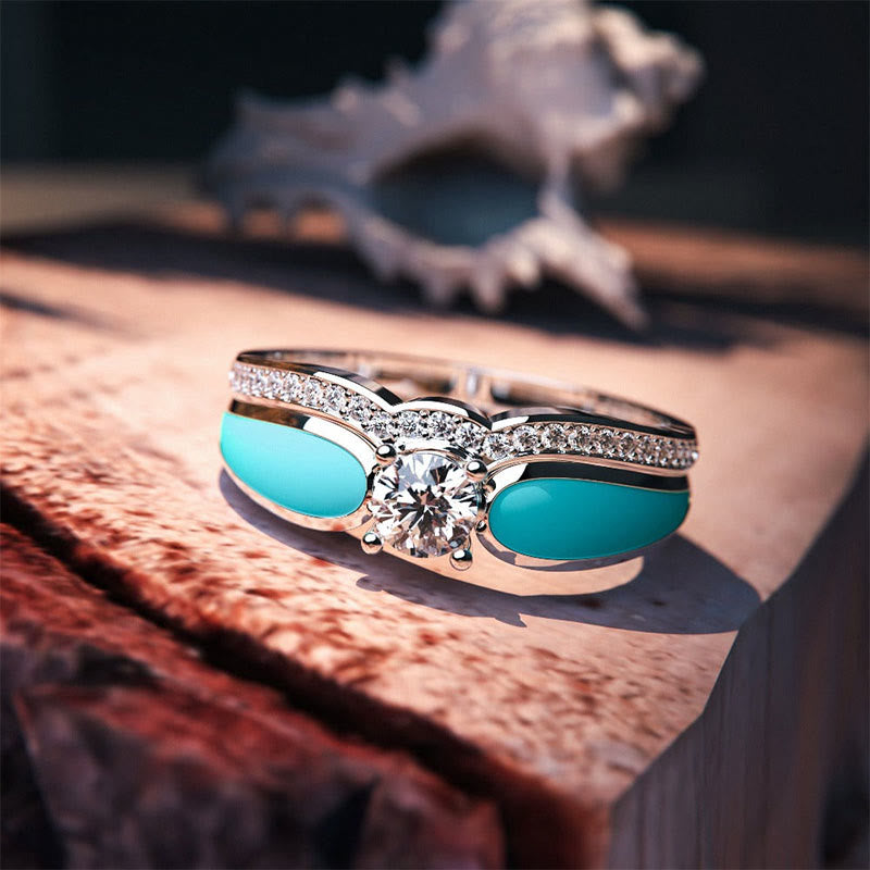 FREE Today: Blue Lagoon Turquoise 2 Piece Ring