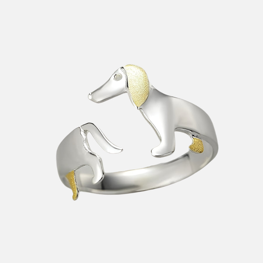 925 Sterling Silver Dachshund Ring ��������������������������� Adjustable Fit