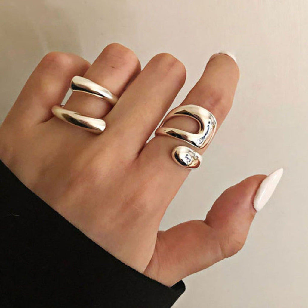Adjustable Smooth Spiral Ring for Women