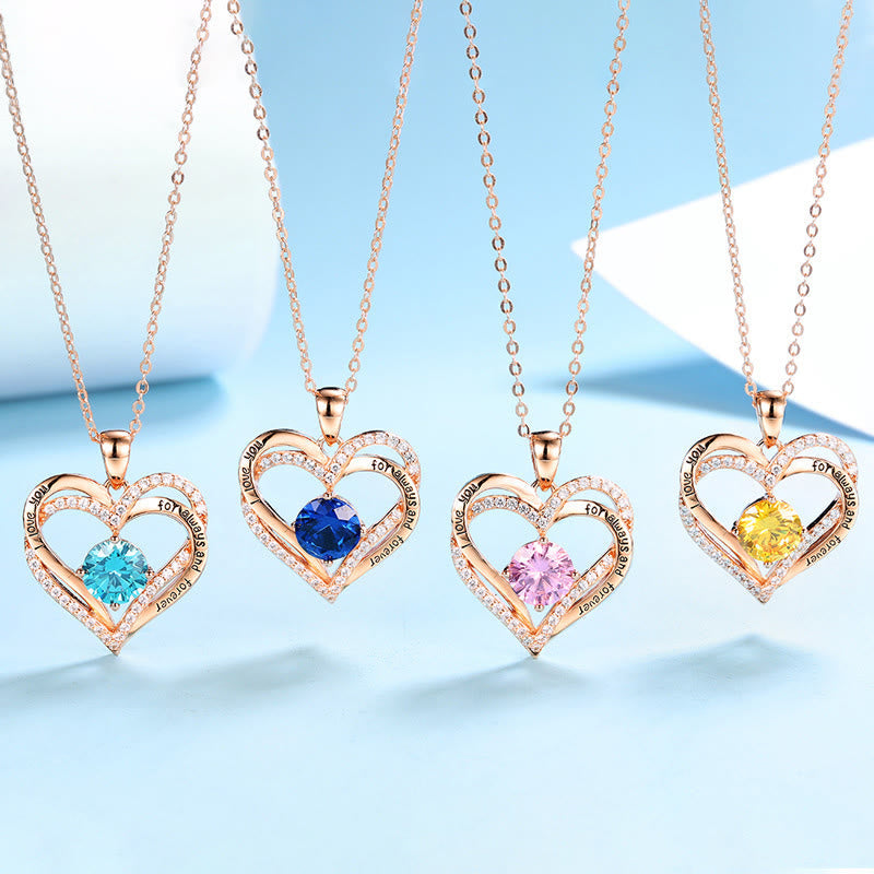 FREE Today: "I Love You Always and Forever" – Forever Love Birthstone Heart Necklace