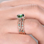 FREE Today: Alexandrite & Emerald 3 - piece Ring