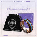 FREE Today: Koa Wood and Abalone Shell Tungsten Ring