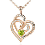 FREE Today: "I Love You to the Moon and Back" – Eternal Hearts Birthstone Necklace