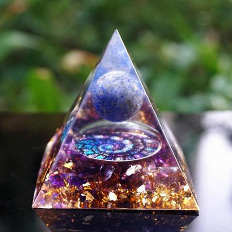 FREE Today: Celestial Gateway-Amethyst & Lapis Lazuli Sphere Orgone Pyramid