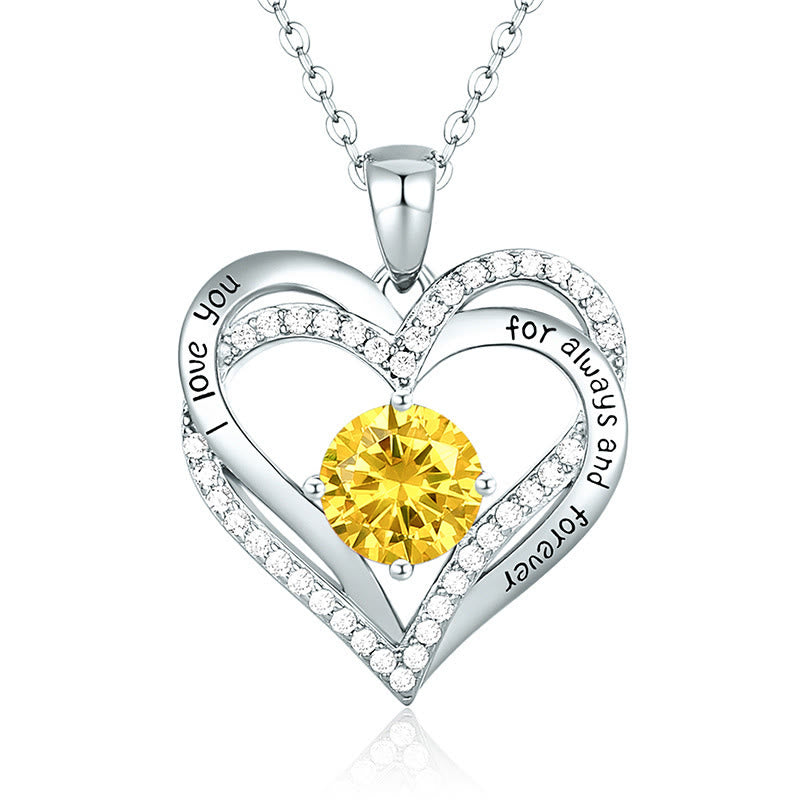 FREE Today: "I Love You Always and Forever" – Forever Love Birthstone Heart Necklace