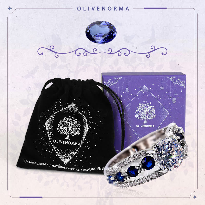 FREE Today: Creative Hollow Sapphire Blue Zircon Ring