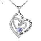 FREE Today: "I Love You to the Moon and Back" – Eternal Hearts Birthstone Necklace