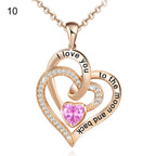 FREE Today: "I Love You to the Moon and Back" – Eternal Hearts Birthstone Necklace