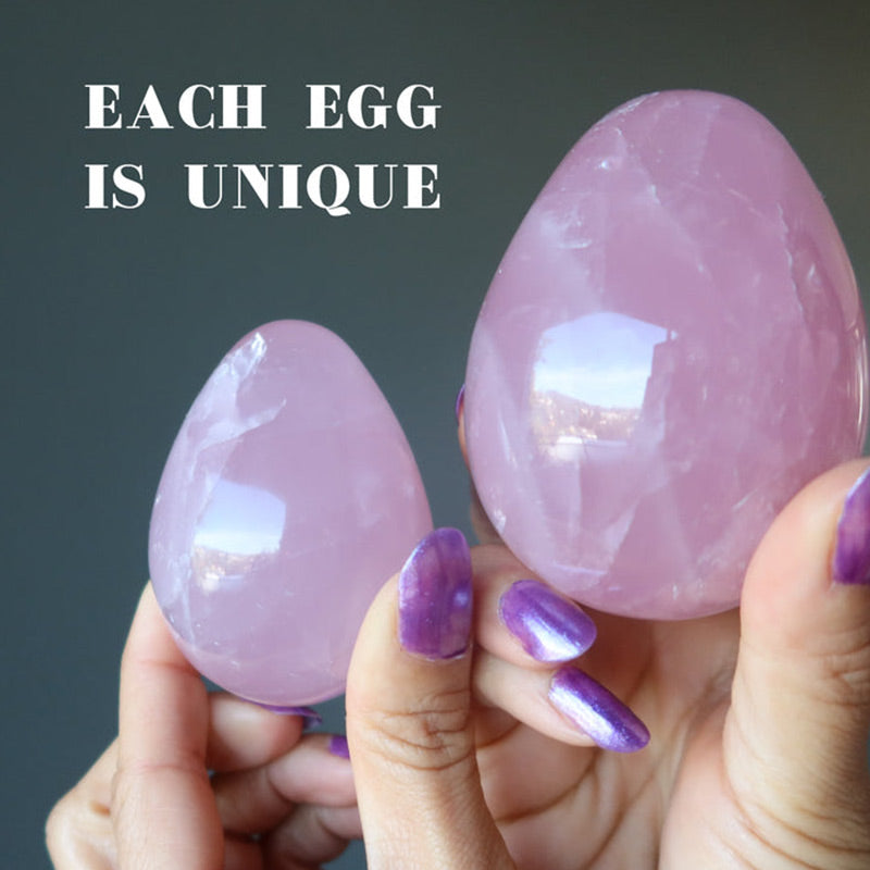 Easter Rose Quartz Dancing Star Crystal Egg