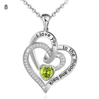 FREE Today: "I Love You to the Moon and Back" – Eternal Hearts Birthstone Necklace