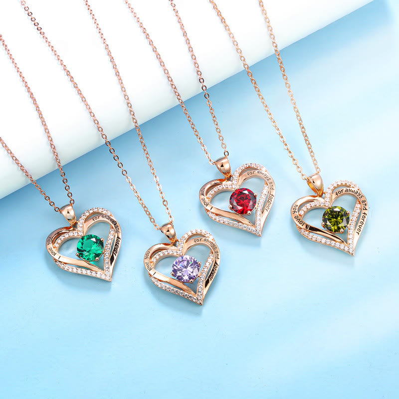 FREE Today: "I Love You Always and Forever" – Forever Love Birthstone Heart Necklace