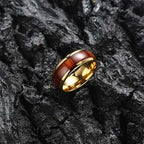 FREE Today: Koa Wood and Abalone Shell Tungsten Ring