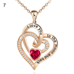 FREE Today: "I Love You to the Moon and Back" – Eternal Hearts Birthstone Necklace