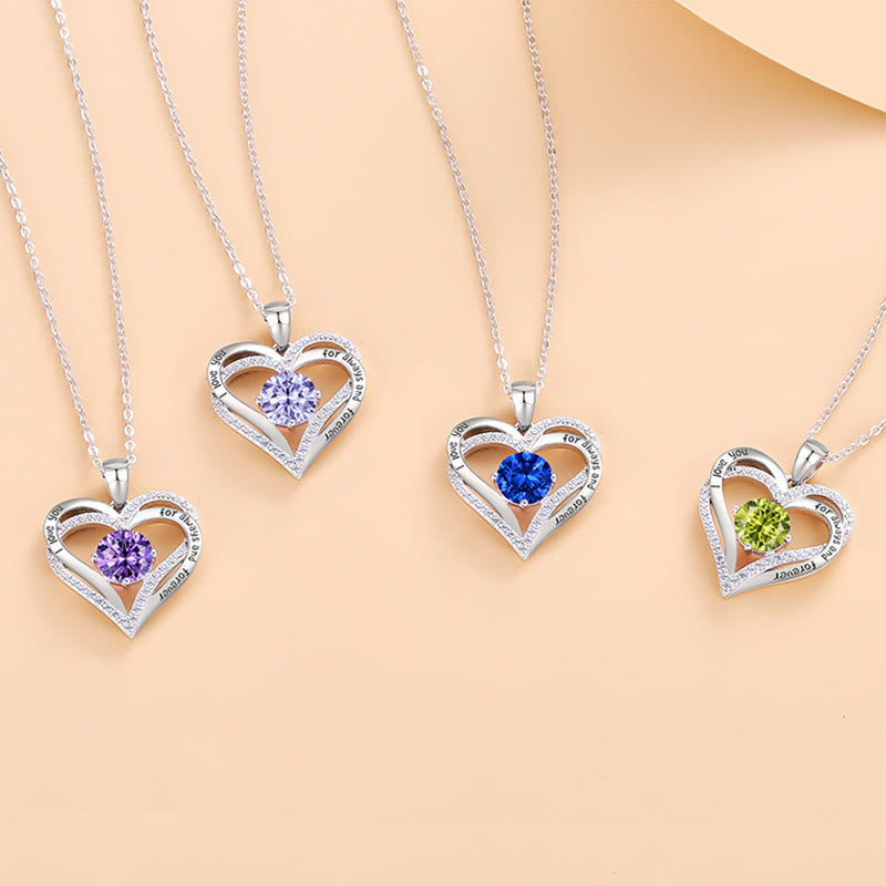 FREE Today: "I Love You Always and Forever" – Forever Love Birthstone Heart Necklace
