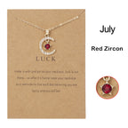FREE Today: Month Birthstone Star Creative Gift Card Necklace