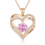 FREE Today: "I Love You Always and Forever" – Forever Love Birthstone Heart Necklace
