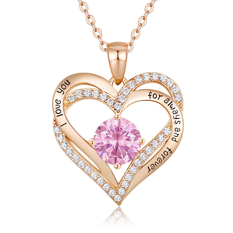 FREE Today: "I Love You Always and Forever" – Forever Love Birthstone Heart Necklace