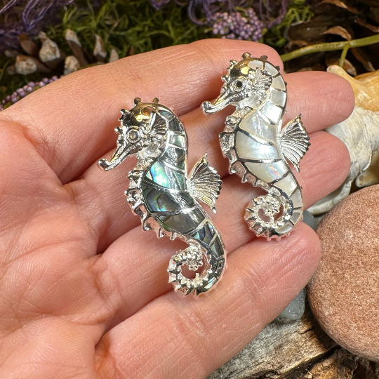 Abalone Seahorse Necklace