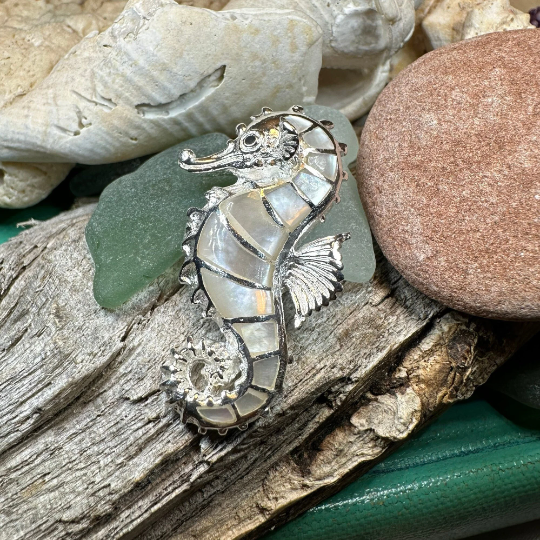 Abalone Seahorse Necklace