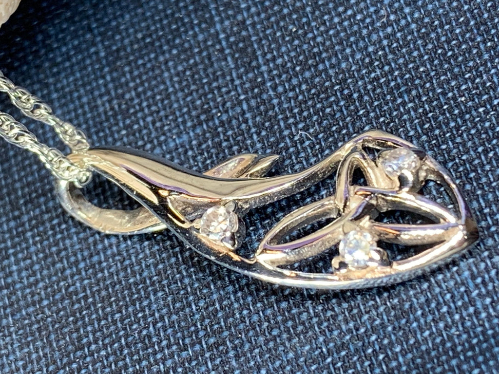 Zirconia Trinity Knot Necklace