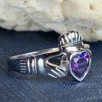 Amethyst Claddagh Ring