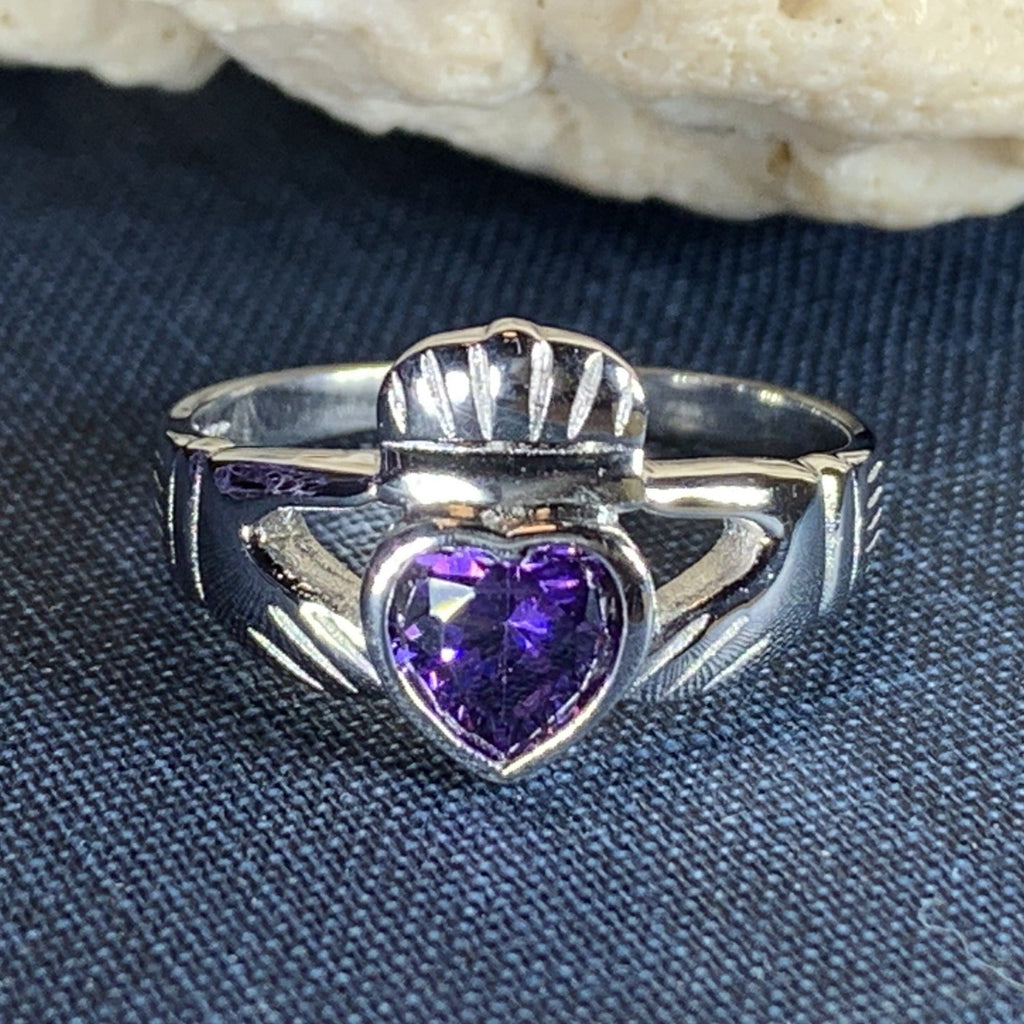 Amethyst Claddagh Ring
