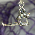 Yoga Pose Silver Necklace