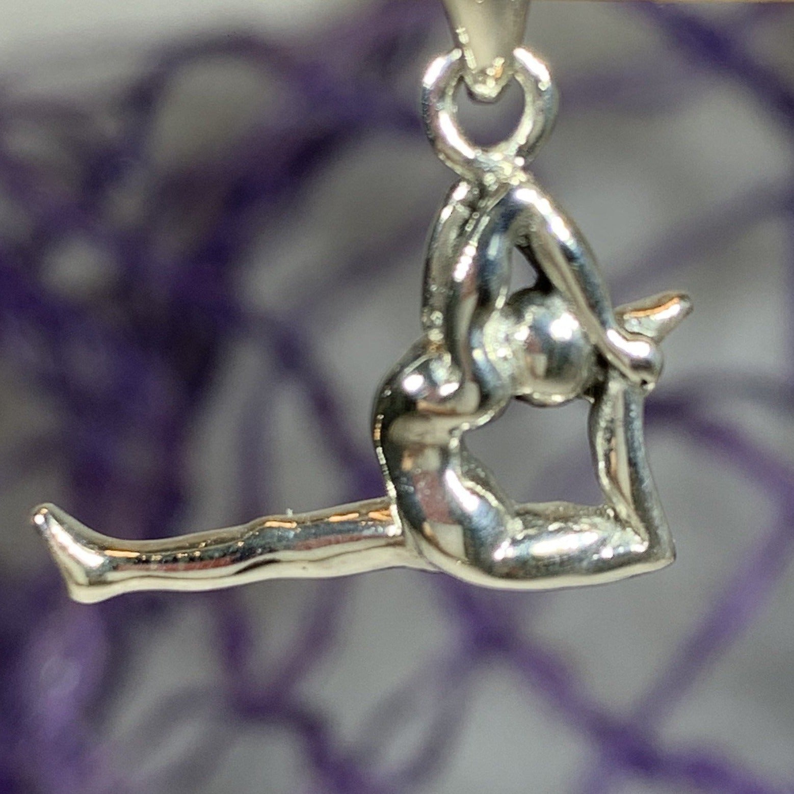 Yoga Pose Silver Necklace