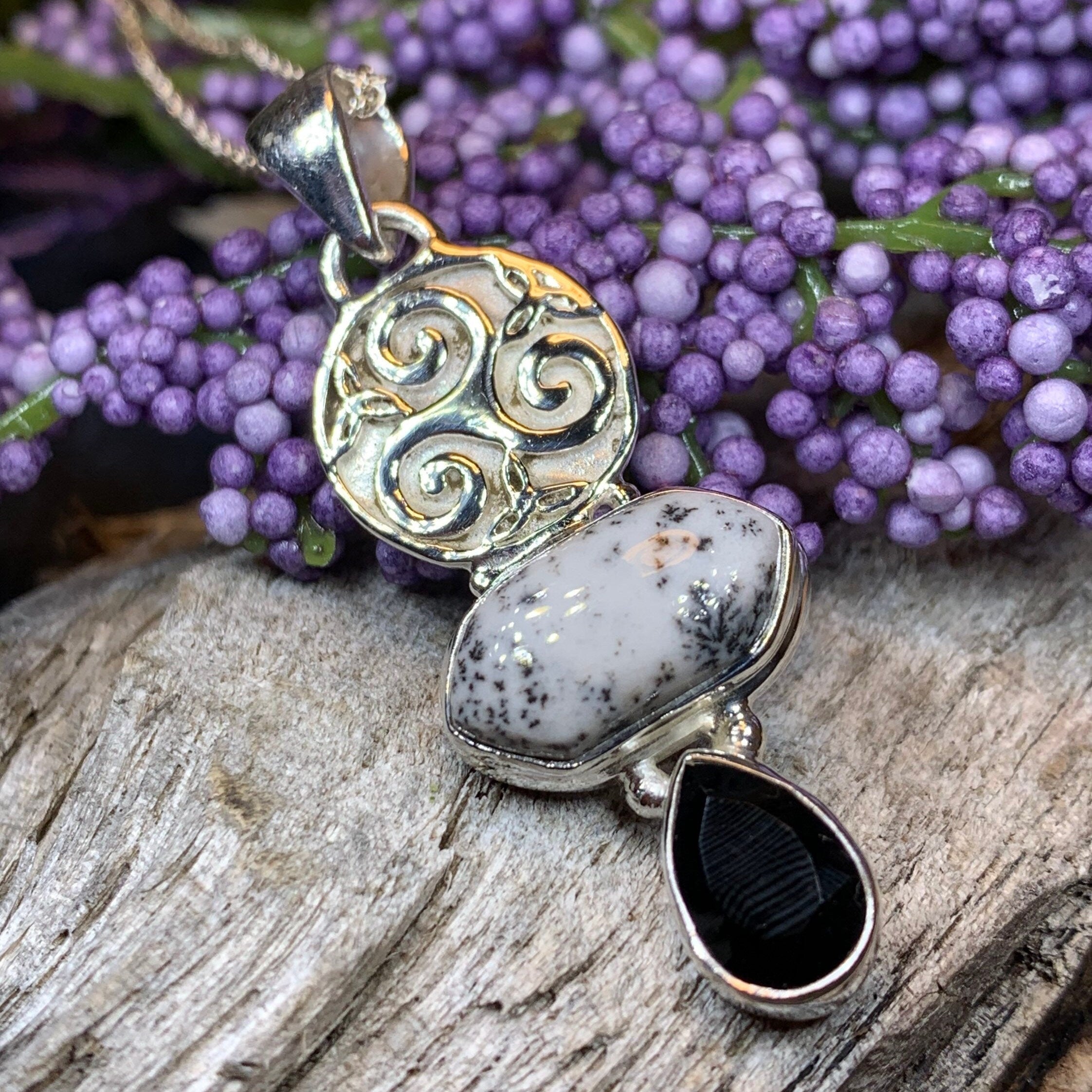 Abria Celtic Spiral Necklace