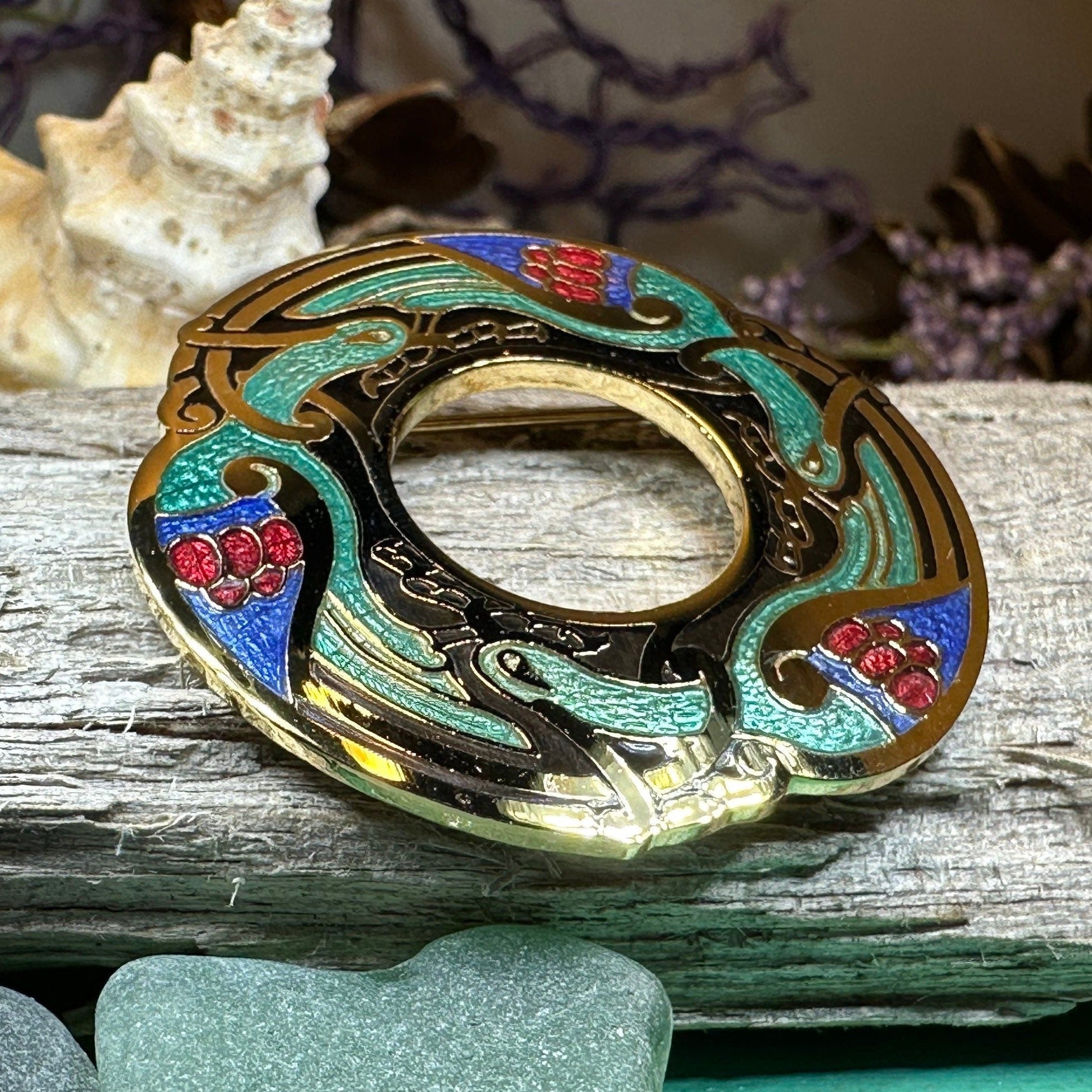 Adhar Celtic Birds Brooch