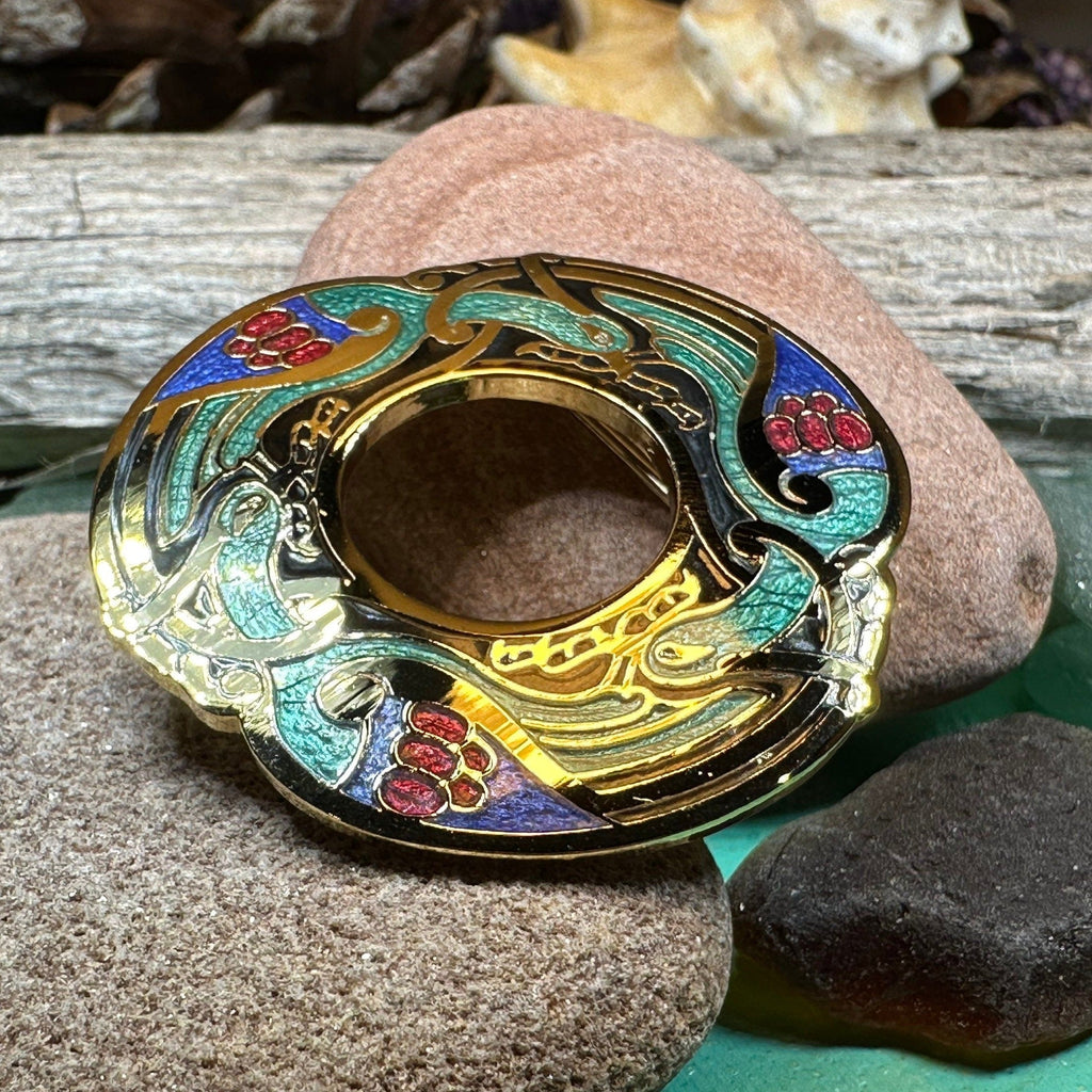 Adhar Celtic Birds Brooch