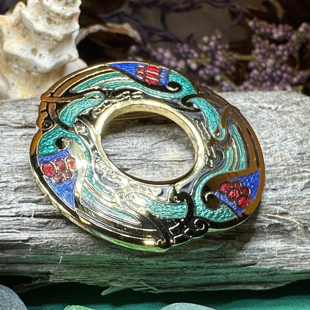 Adhar Celtic Birds Brooch