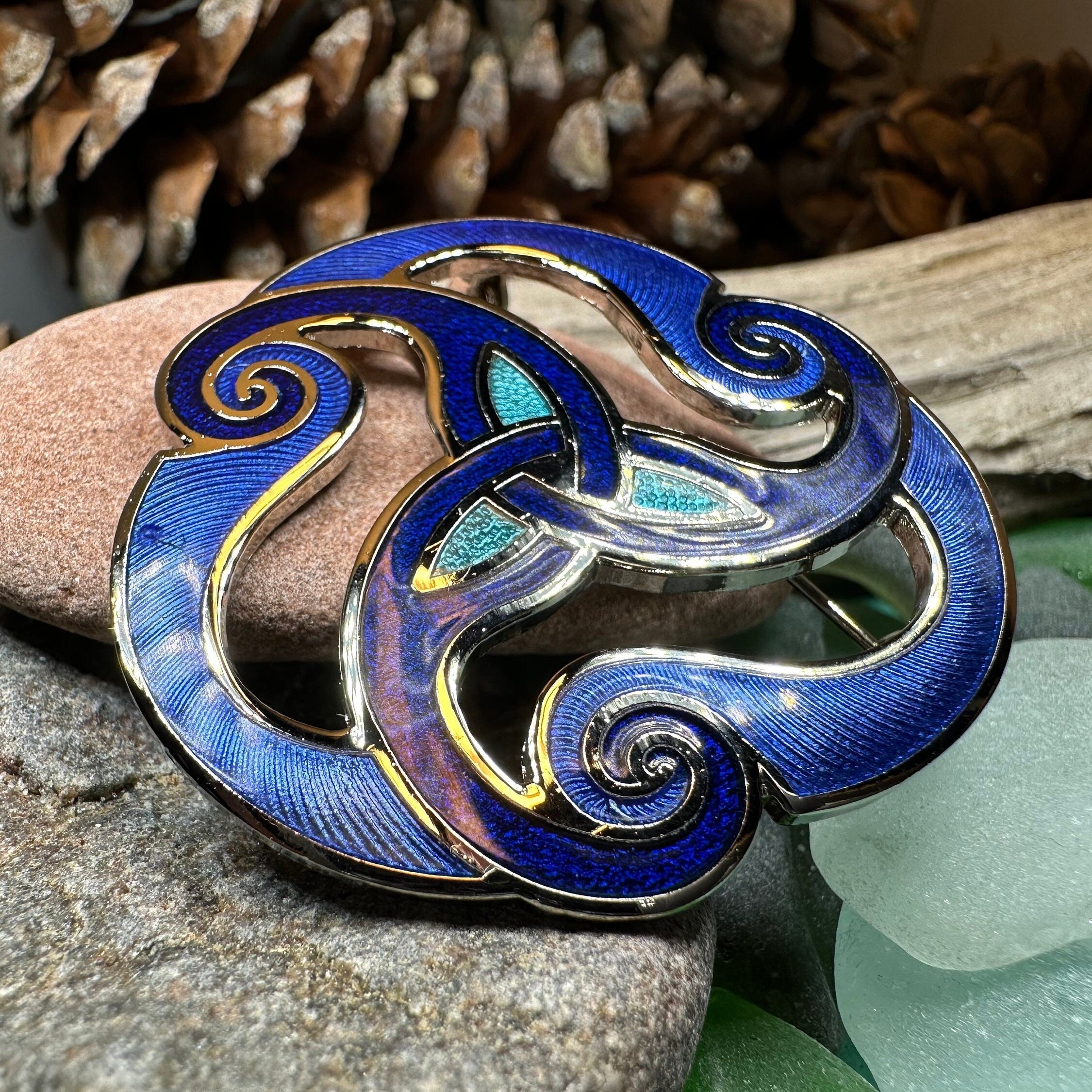 Yanaya Celtic Spiral Brooch