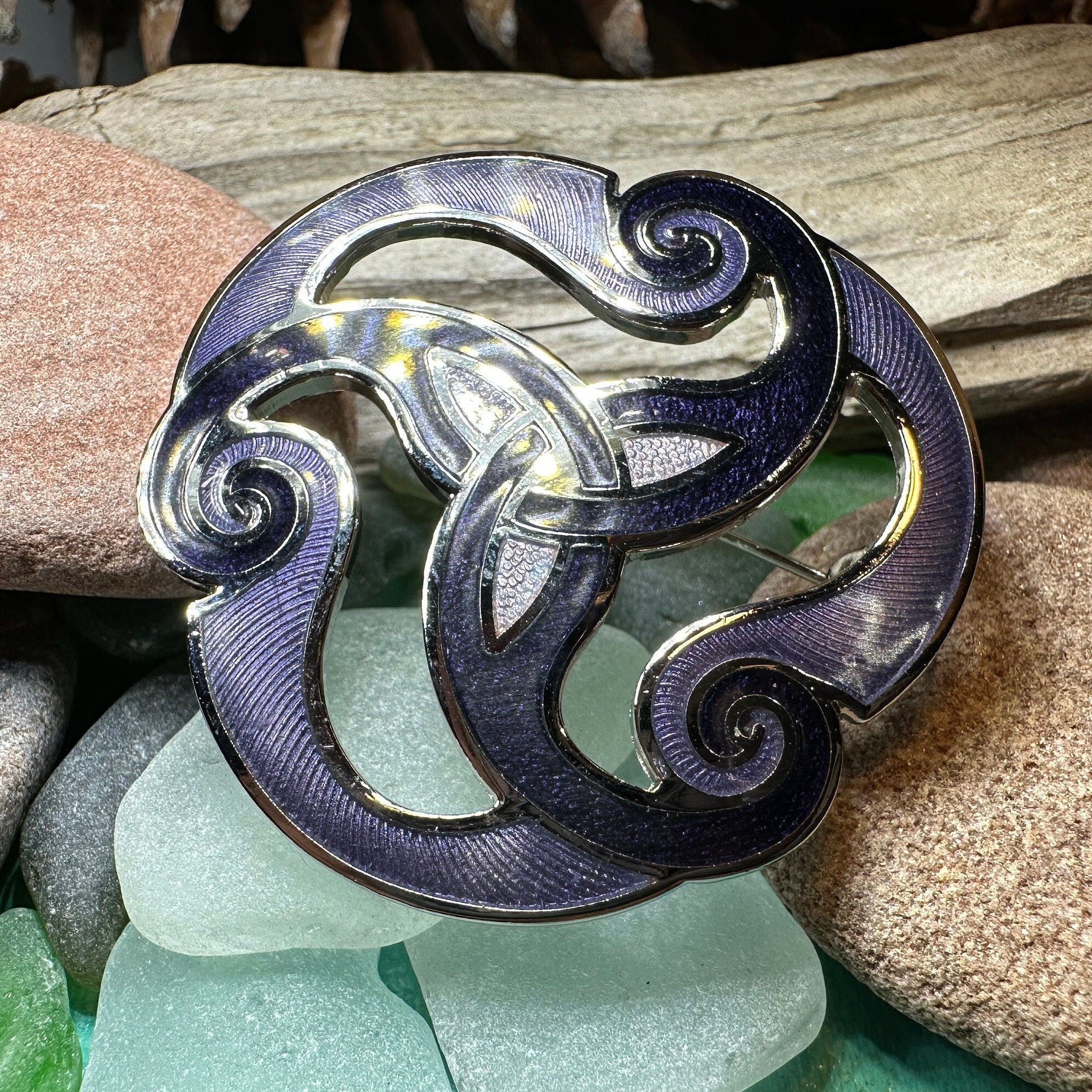 Yanaya Celtic Spiral Brooch