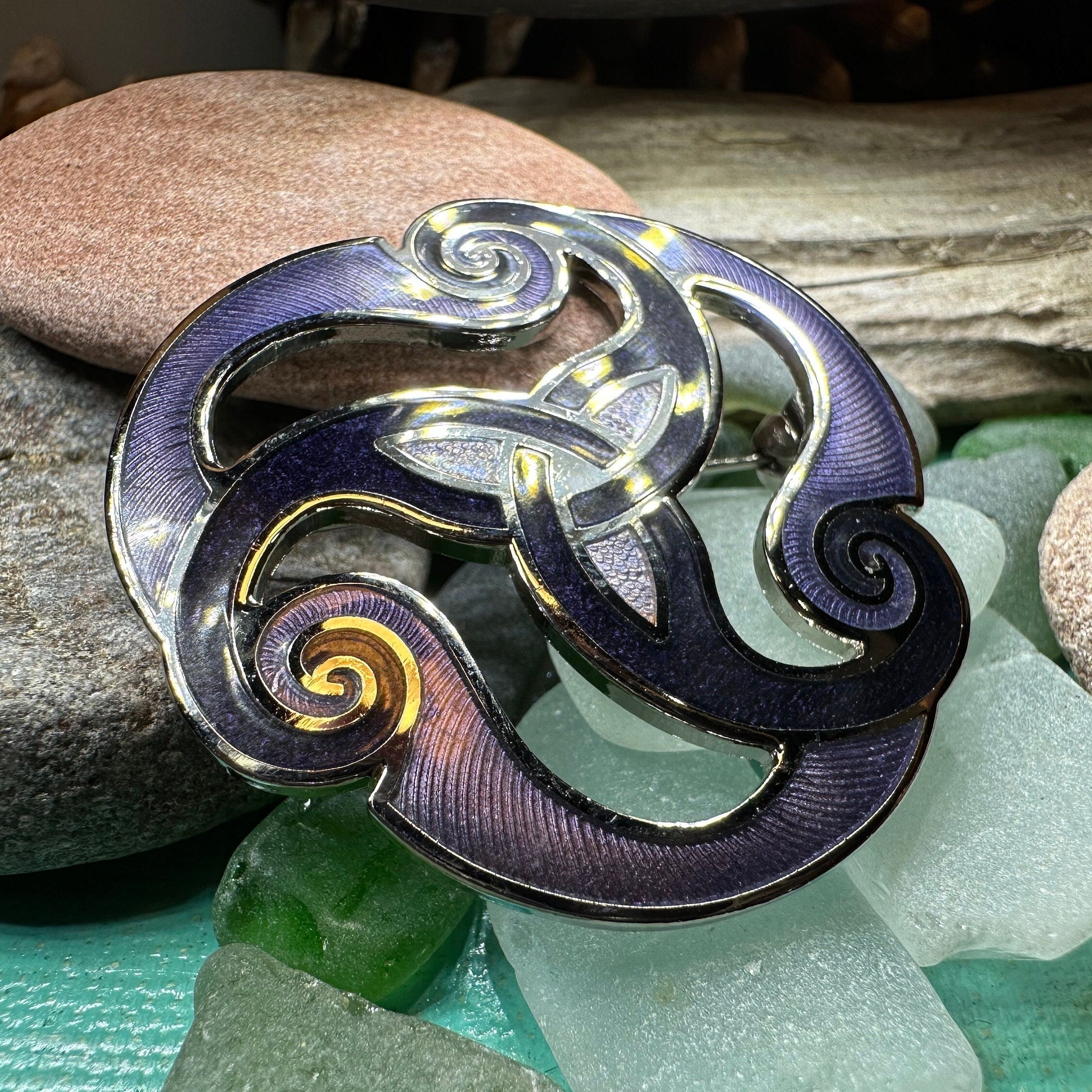 Yanaya Celtic Spiral Brooch