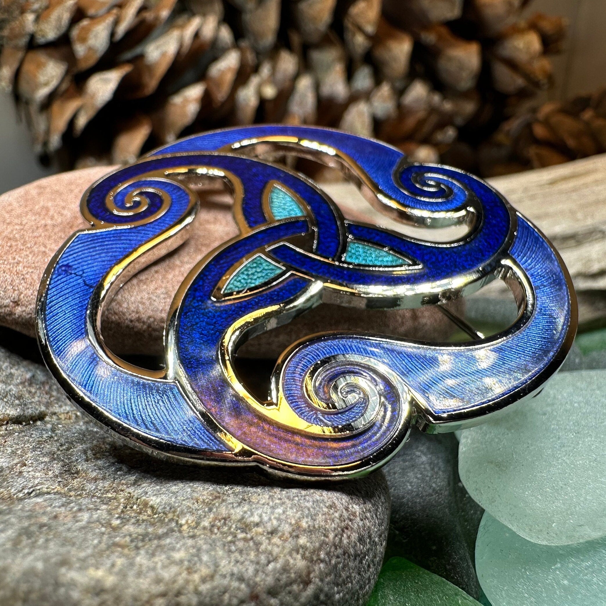 Yanaya Celtic Spiral Brooch