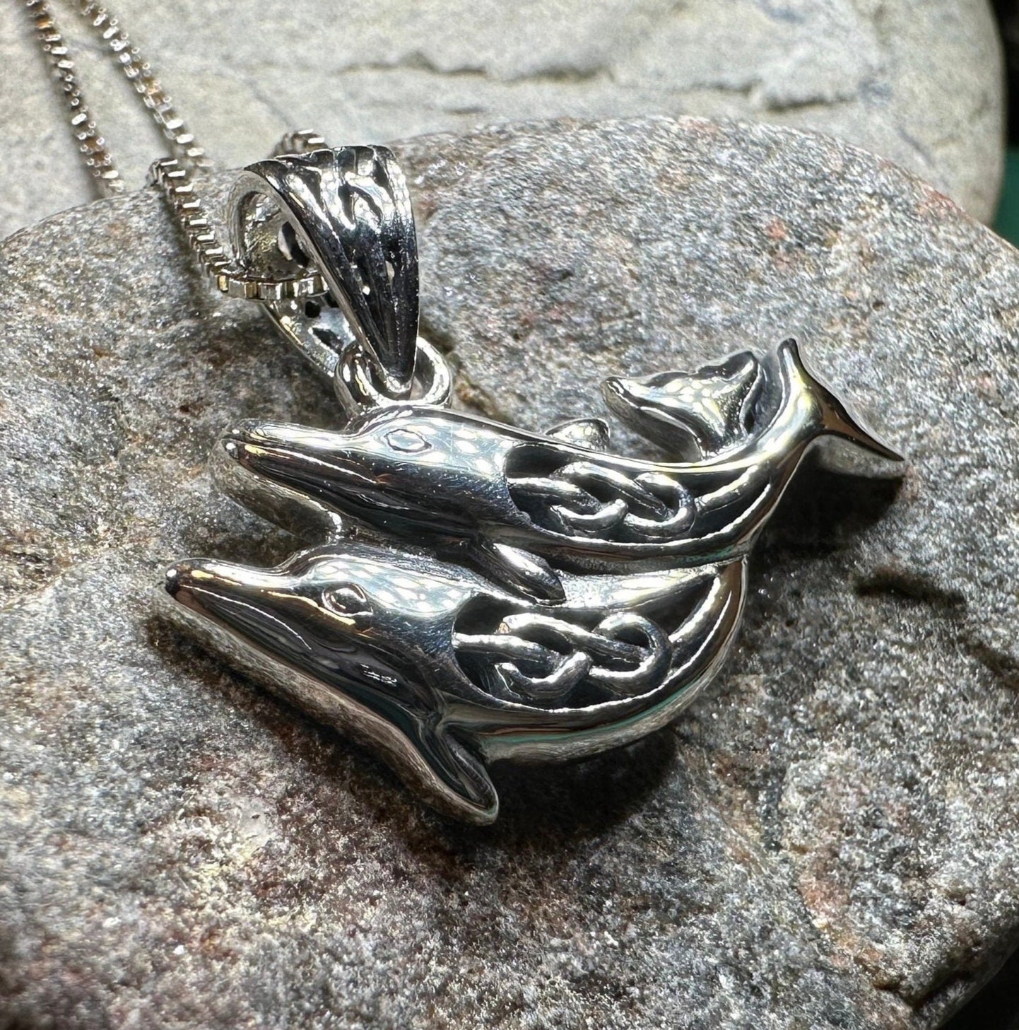 Always Together Celtic Dolphin Necklace