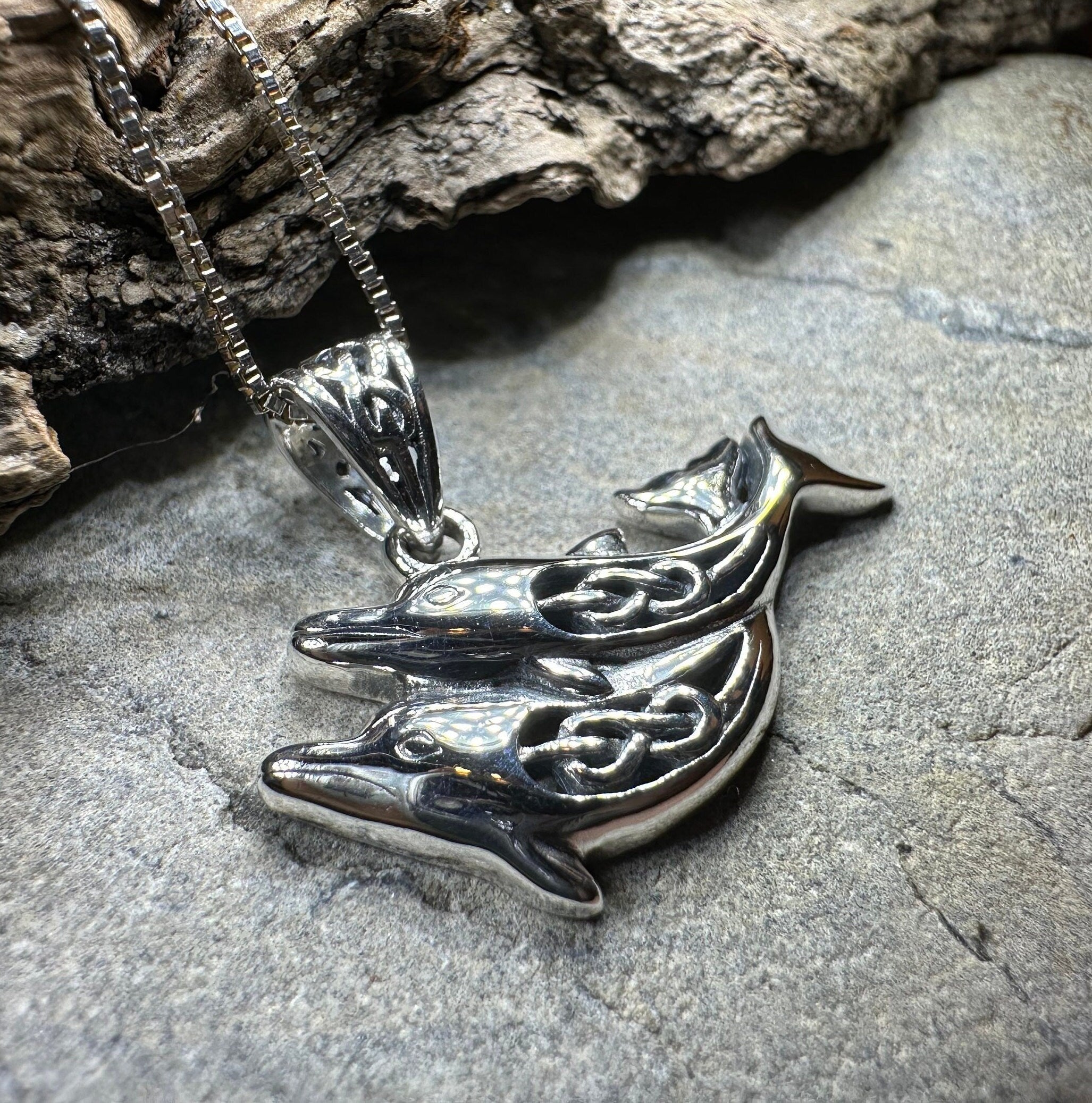 Always Together Celtic Dolphin Necklace