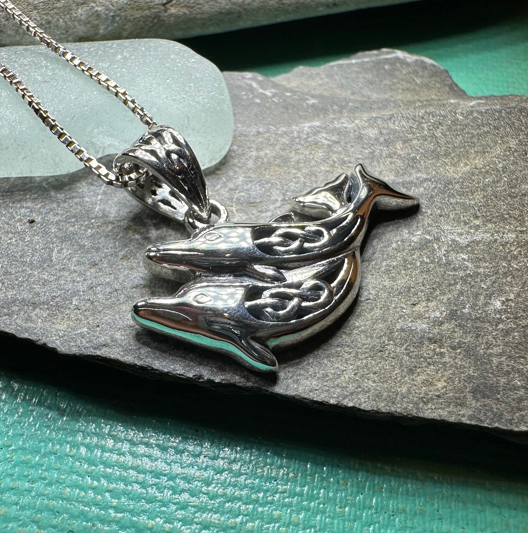 Always Together Celtic Dolphin Necklace