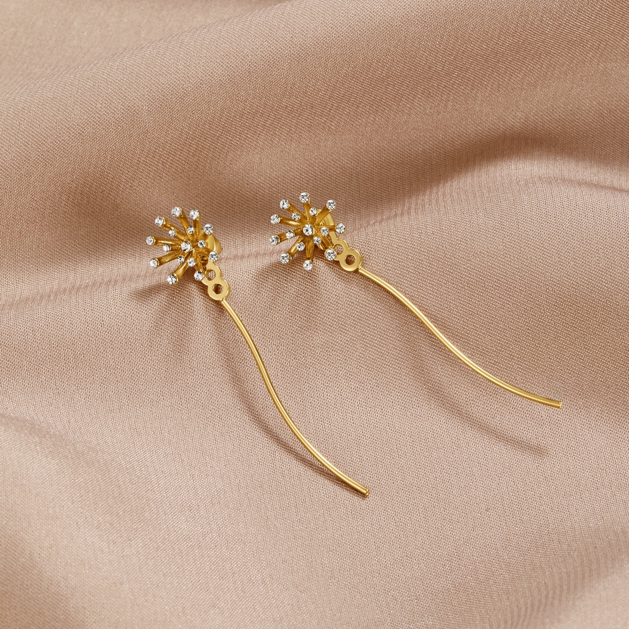 Wish Dandelion 18K Gold Earrings