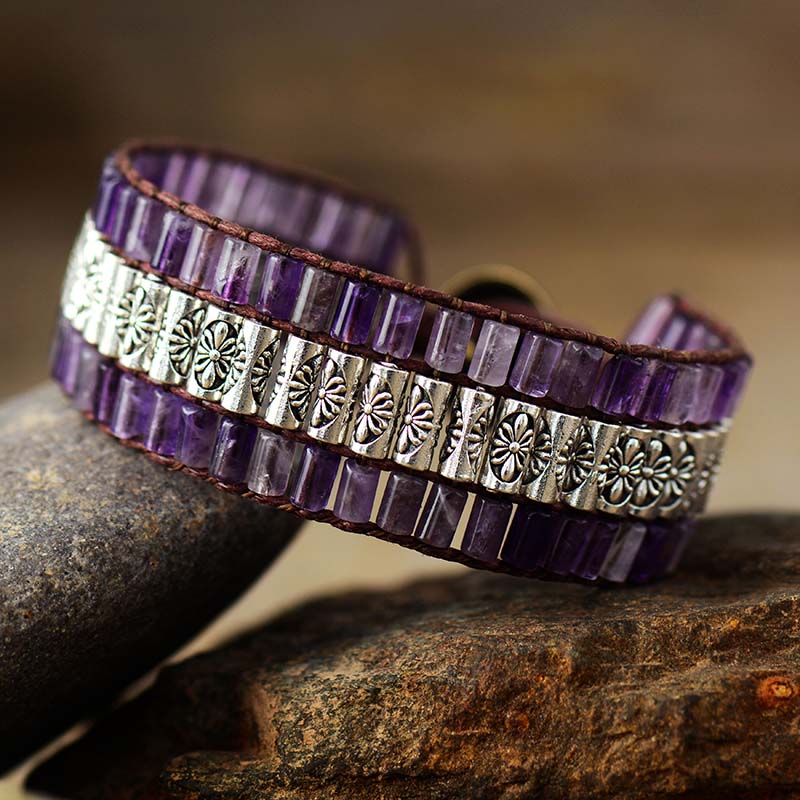 Antique Amethyst Purple Bracelet